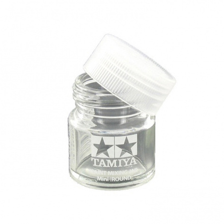 81044 Tamiya Jar round 10ml. for mixing and storing paint