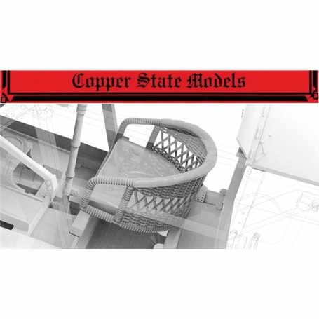 A32-009 Copper State Models 1/32 Плетеное сиденье Bristol Scout с подушкой в кожаной обивке