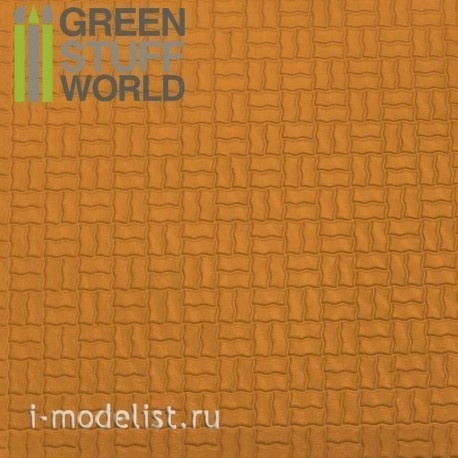 1115 Green Stuff World Plastic Sheet with texture curved offset A4 2x5 mm / ABS Plasticard-OFFSET CURVED Textured Sheet - A4
