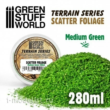 10513 Green Stuff World Foliage color medium Green-280 ml / Scatter Foliage-Medium Green - 280 ml
