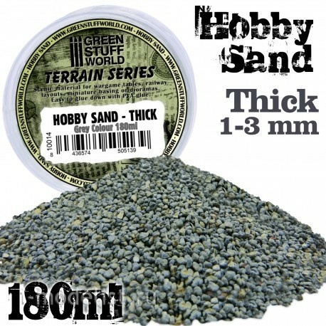 10014 Green Stuff World Thick Sand, 180ml-Grey / Thick Hobby Sand 180ml - Grey