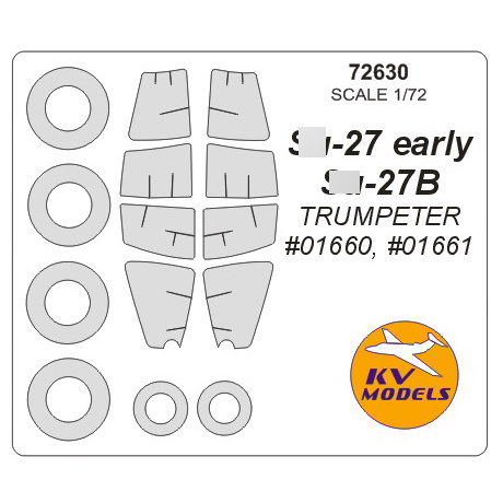 72630 KV Models 1/72 Set of paint masks for Dry-27/ 27B + masks on wheels and wheels