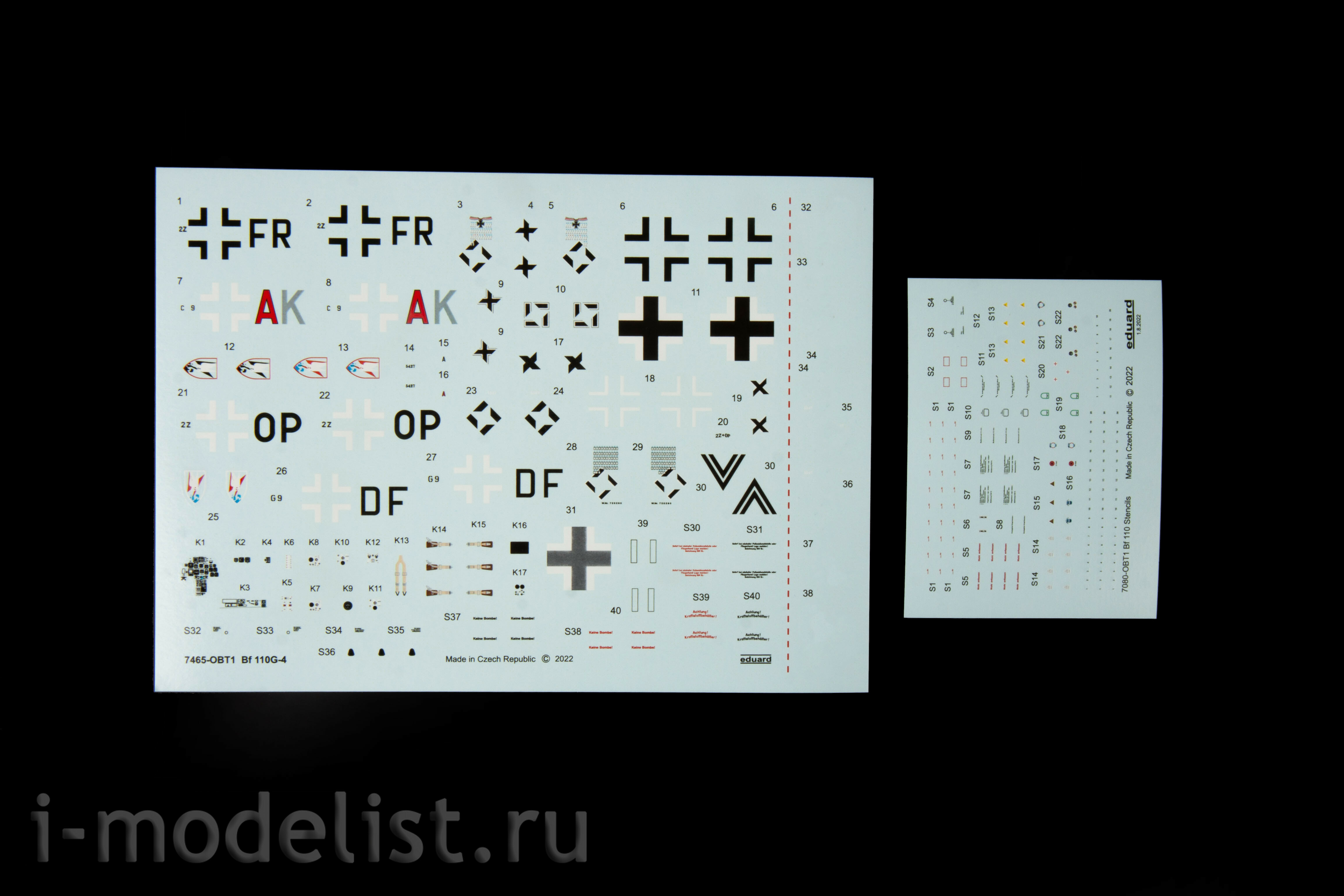 7465 Eduard 1/72 Notмецкий истребитель Bf 110G-4 (Weekend)