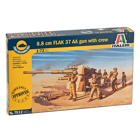 1/72 Italeri 7512 8.8 cm. FLAK 37 AA Gun