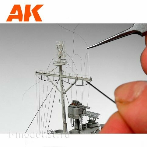 AK9134 AK Interactive Ultra-thin elastic Rigging coil (suitable for 1:700 scale and smaller sizes)