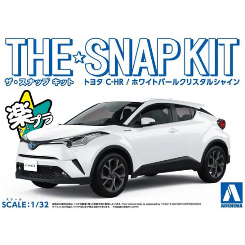 05634 Aoshima 1/32 Toyota C-HR Car - White Pearl Crystal Shine