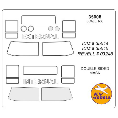 35008 KV Models 1/35 Z&L-131 (ICM #35515, #35516, REVELL #03245) - (Double-sided masks)