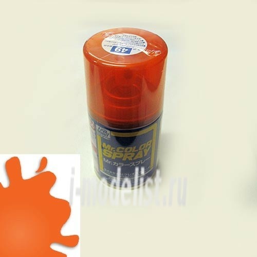 S49 Gunze Sangyo spray Paint Clear Orange (transparent orange)