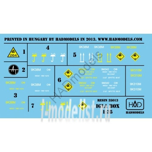 135013 HADmodels 1/35 IGLA Missiles and original wood box 