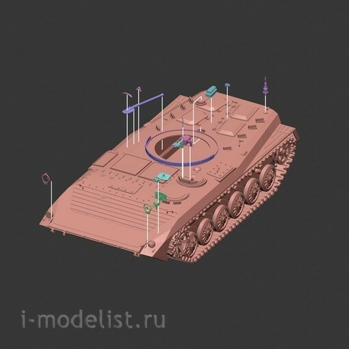 ММ35115 Мажор Моделс 1/35 Корректирующий набор для БМП-1АМ (Т$ач)