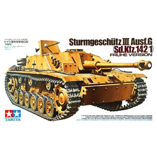 35197 Tamiya 1/35 self-Propelled gun Sturmgeschuetz III Ausf.G (early version) with 2 tank figures