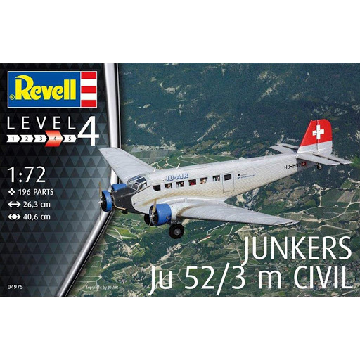 04975 Revell 1/72 Junkers Ju-52/3m Civil