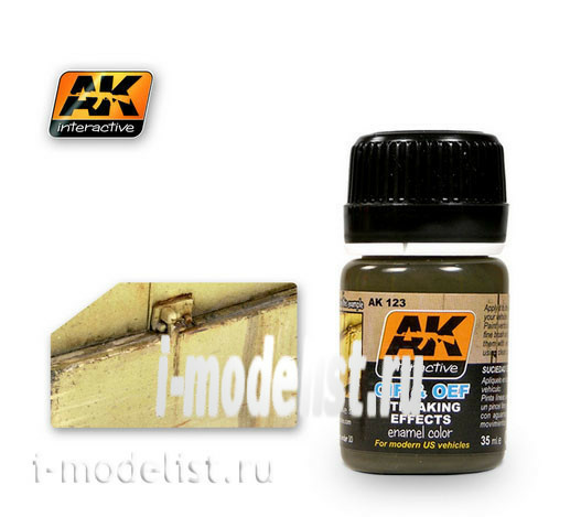 AK123 AK Interactive Mixture for the application of the effects OIF & OEF - US VEHICLES STREAKING EFFECTS (dashed dirt for U.S. military vehicles in Iraq)