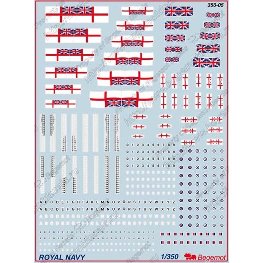 350005 Begemot Decal 1/350 Navy