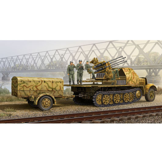 01524 Trumpeter 1/35 German 2cm Flakvierling 38 auf Selbstfahrlafette (Sd.Kfz.7/1)