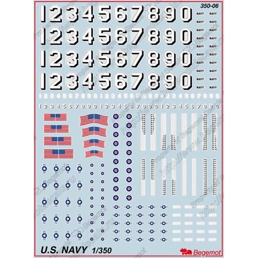 350006 Begemot 1/350 us Navy Decal