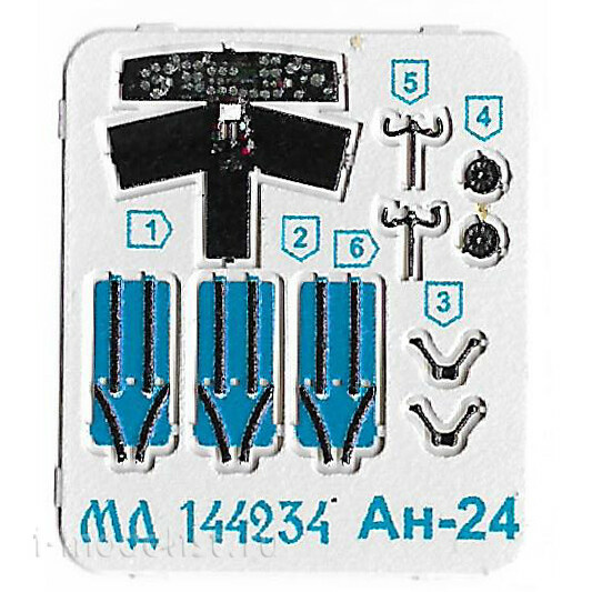 144234 Micro Design 1/144 Photo etching kit for AN-24, color dashboards (Orient Express)