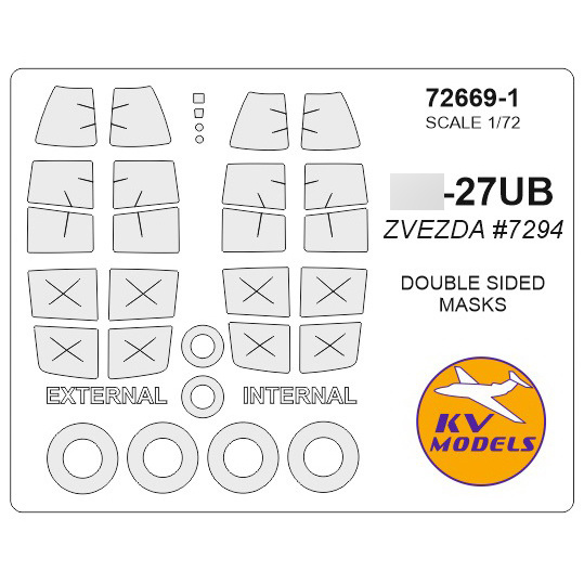 72669-1 KV Models 1/72 Bilateral masks for С-27UB