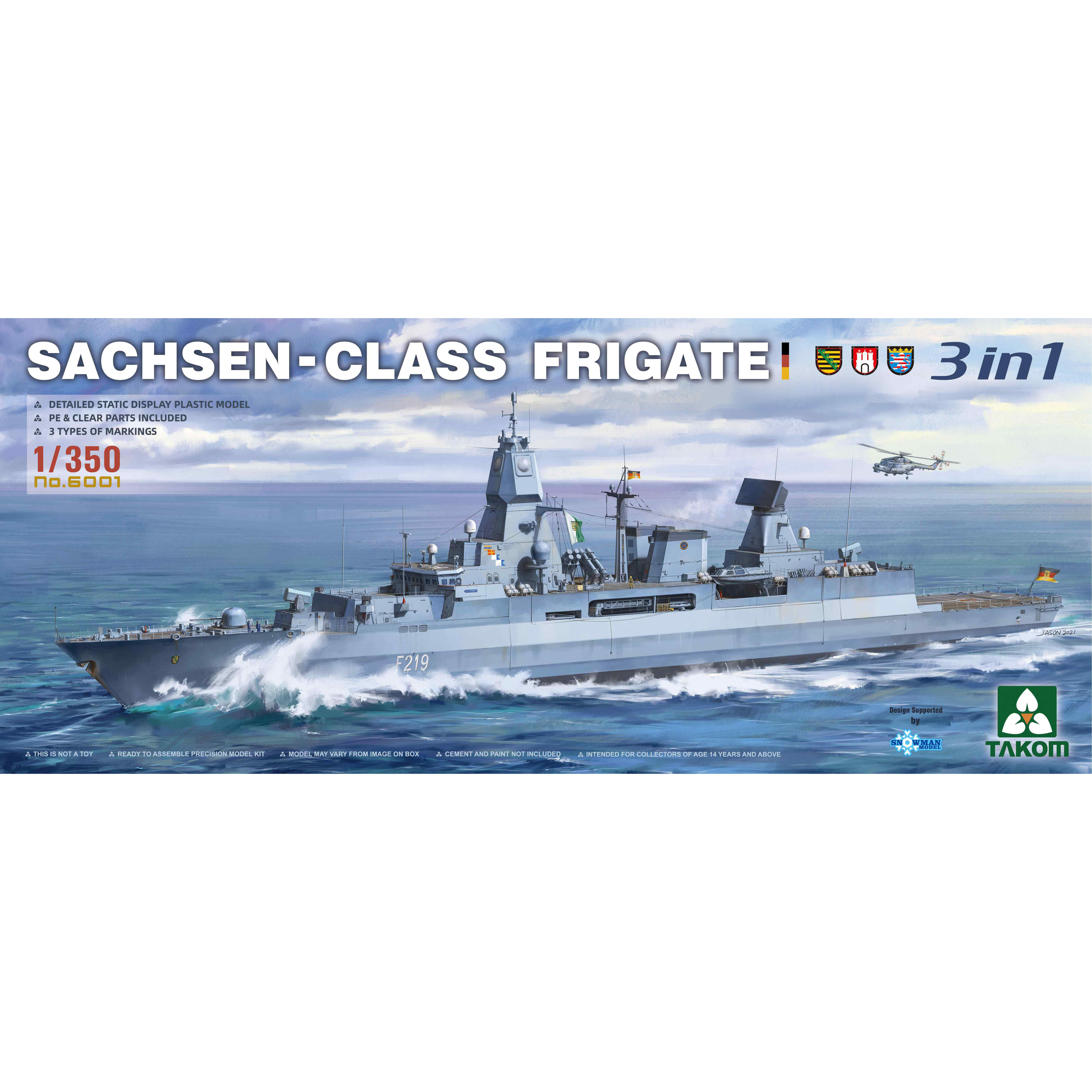 6001 Takom 1/350 Saxony-class frigate