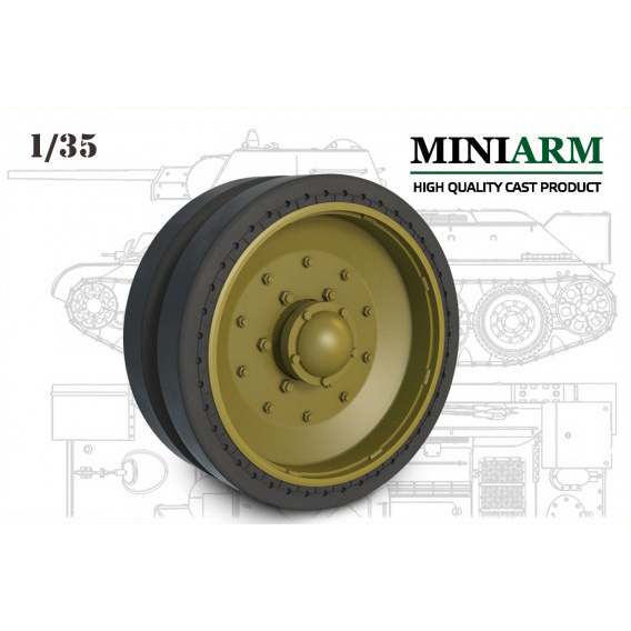 35212 Mniarm 1/35 34/76 Support roller with perforation model 1942-44