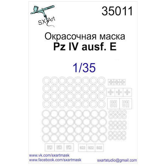 SX35011 SX-Art 1/35 Painting mask Pz IV ausf.E (Zvezda)