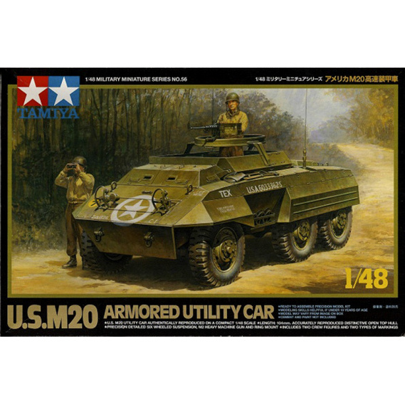 Tamiya 32556 1/48 Us M20 armored triaxial (metal chassis)