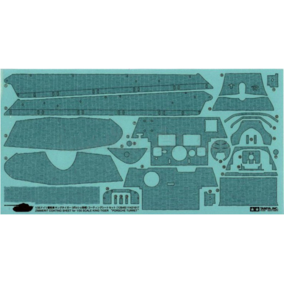 12649 Tamiya 1/35 Set of stickers imitating zimmerit for king Tiger tank (for 35169)
