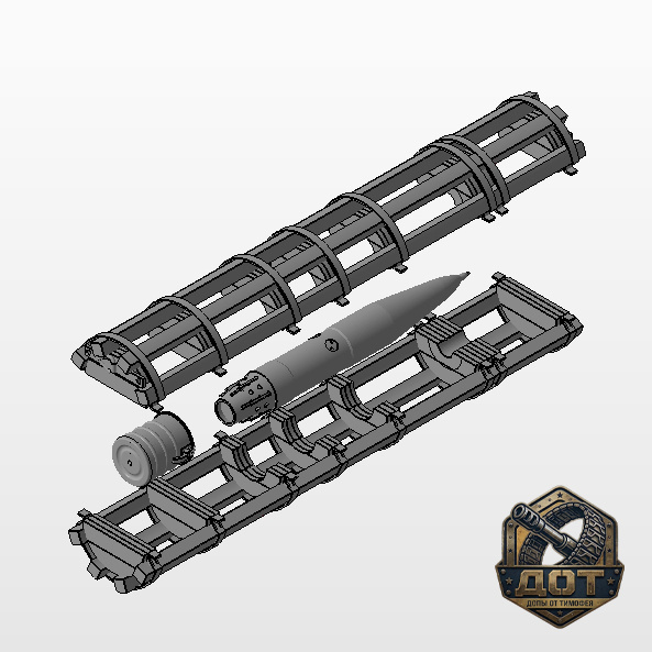 ST35405 Мастерская ДОТ 1/35 Укупорка с миной 240 мм 3ВФ 1 шт. + декаль для 