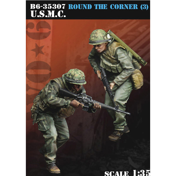 B6-35307 Bravo-6 1/35 U.S.M.C. Round the Corner (3) / U.S.M.C. Around the Corner (3)
