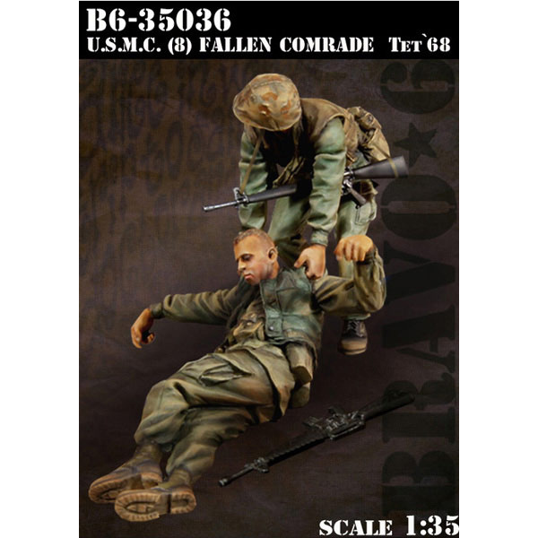 B6-35036 Bravo-6 1/35 U.S.M.C. (8) Fallen Comrade, Tet'68 / U.S.M.C. (8) Fallen Comrade, Tet'68