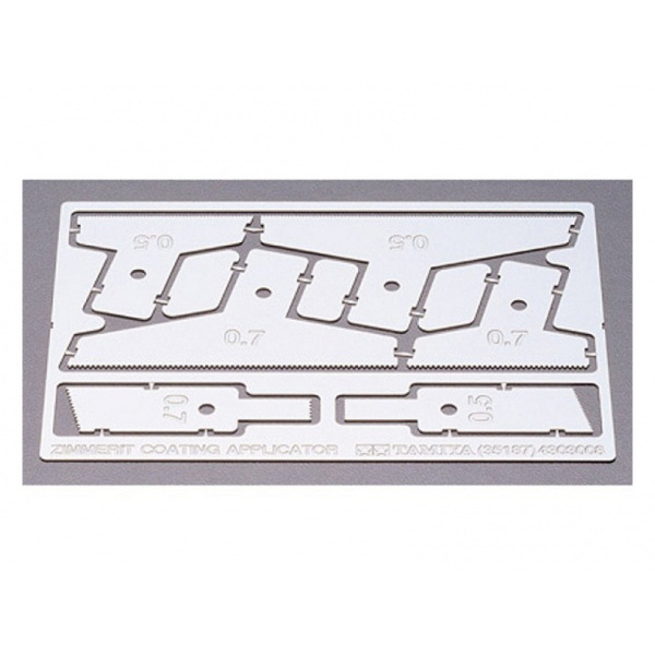 35187 Tamiya Set of trowels for the application of zimmerit (3 pieces - with a step of 0.5 mm and 3 PCs with a pitch of 0.7 mm)