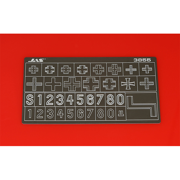 3855 Jas Stencil for cutting out identification marks of German tanks, 2 MV, 1/35