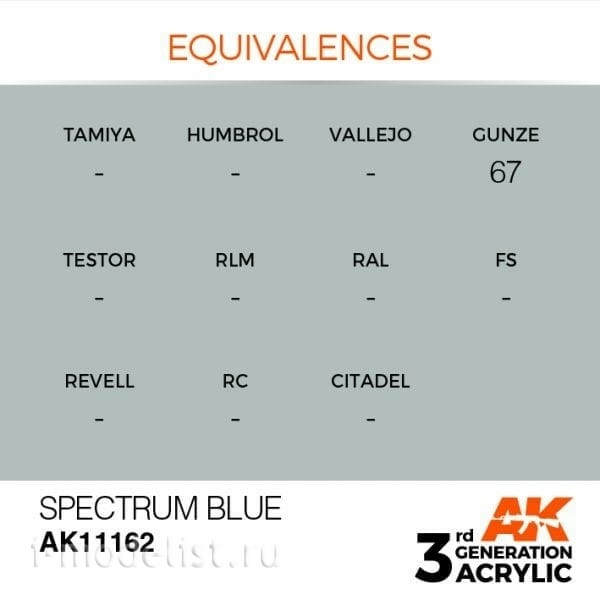 AK11162 AK Interactive acrylic Paint 3rd Generation Spectrum Blue 17ml