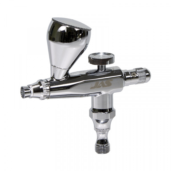 1126 Airbrush JAS professional class has fine-tuning adjustment of the paint supply, well suited for work that does not require constant changes in the adjustment of the paint supply