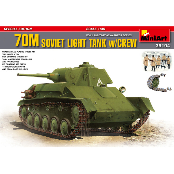 35194 MiniArt 1/35 Type-70M Soviet light tank with crew (limited edition)