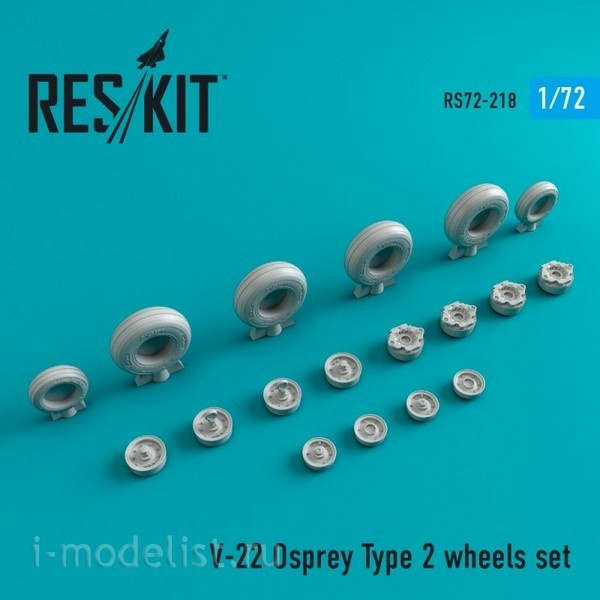 RS72-0218 RESKIT 1/72 Resin wheels for V-22 Osprey (Type 2)