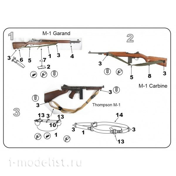 35070 VModels 1/35 Photo Etching Belts of the American Army of the World War II period