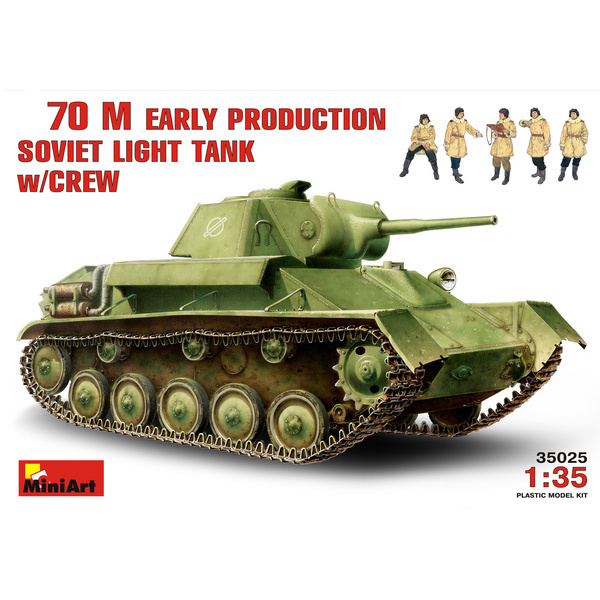 35025 MiniArt 1/35 Soviet light tank Type-70M (early series) with crew