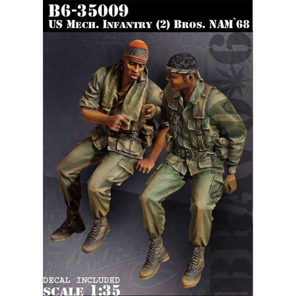 B6-35009 Bravo-6 1/35 U.S. Mech Infantry (2) Bros. Nam'68 / American Motorized Infantry (2) Brothers. Vietnam'68
