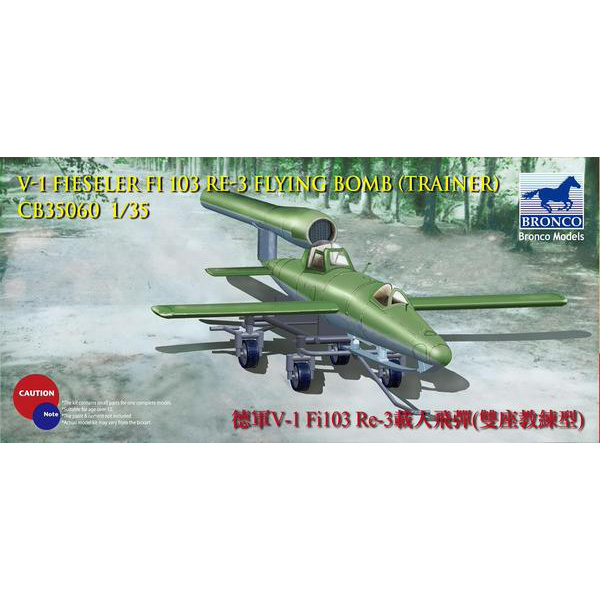 CB35060 Bronco 1/35 German V-1 Fi103 Re-3 Piloted Flying Bomb Two Seats Trainer)