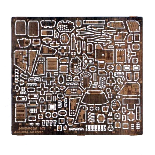 7257 ACE 1/72 Photo etched parts for Mi-24V/D/P, Mi-35M Cockpit interior