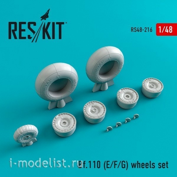 RS48-0216 RESKIT 1/48 Resin wheels for Messerschmitt Bf 110E/F/G