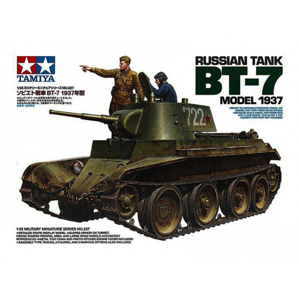35327 Tamiya 1/35 Tank BT-7 (issue 1937), 2 figures, photo etching.