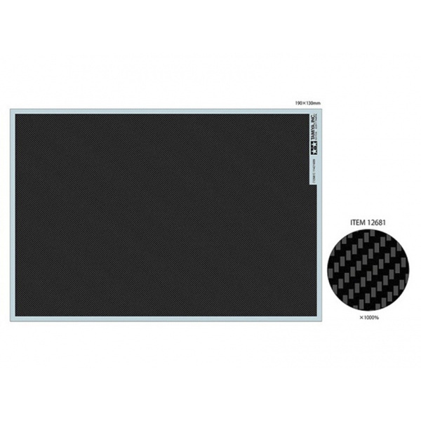 12681 Tamiya Decal Carbon Pattern Decal Set - Twill Weave/Fine