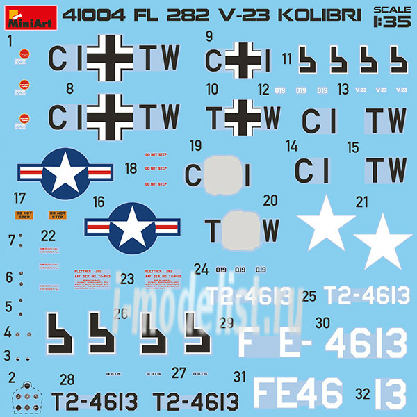 41004 MiniArt 1/35 Helicopter Fl 282 V-23 Hummingbird (Hummingbird)