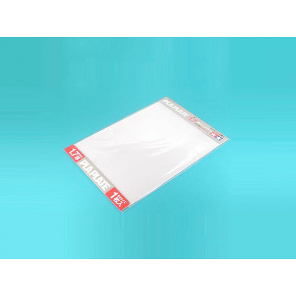 70128 Tamiya Plastic transparent, thickness 1.7 mm, size B4 (364x257mm) 1 sheet.