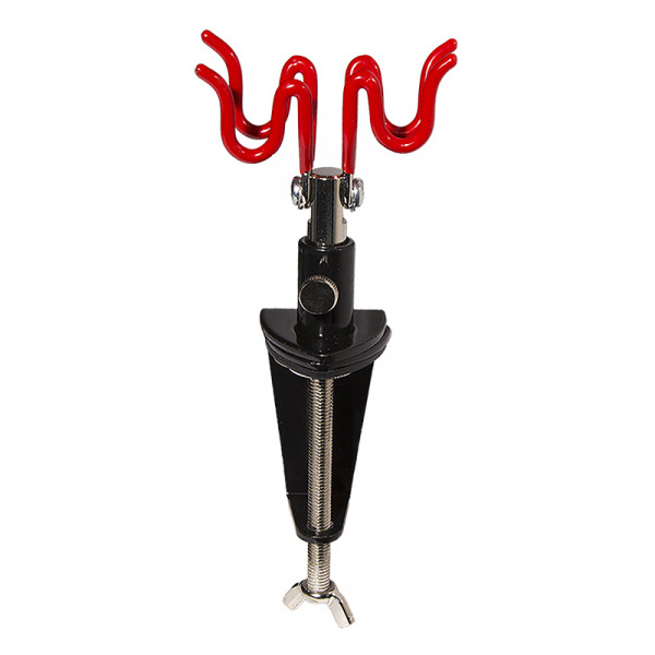 1302 JAS Desktop stand for airbrushes, allows you to place up to 2 airbrushes. Secure attachment to the table with a clamp.