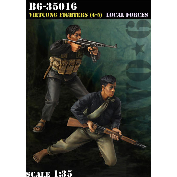 B6-35016 Bravo-6 1/35 Vietkong Fighters (4-5), Local Forces / Viet Cong Fighters (4-5), Local Forces