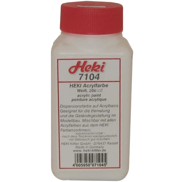 7104 Heki Acrylic dye. White 200 ml