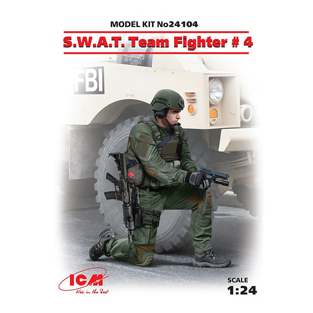 24104 ICM 1/24 Figure, Fighter groups S. W. A. T. #4